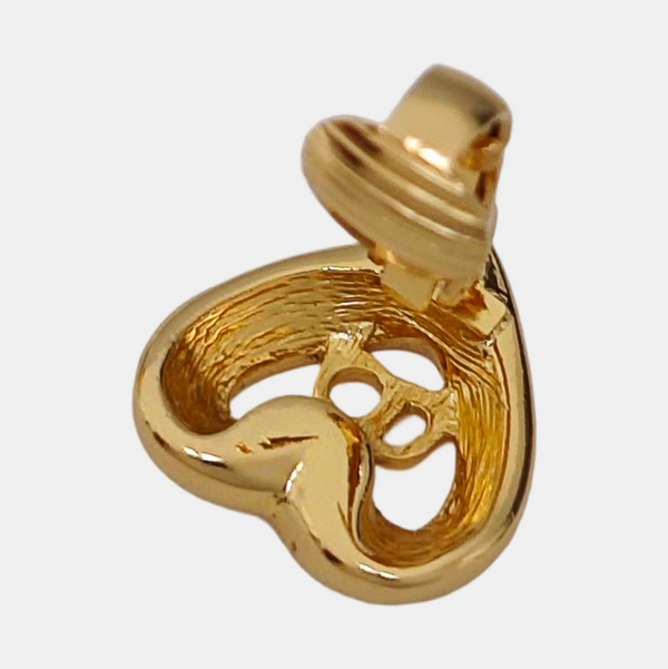 Petit CD Metal Gold Clip On Earrings