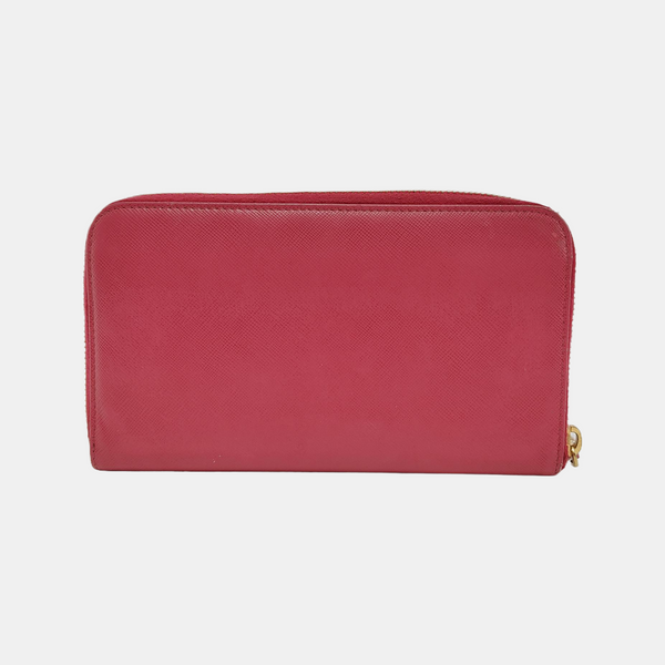 Zippy Wallet Saffiano Calfskin Red Wallet