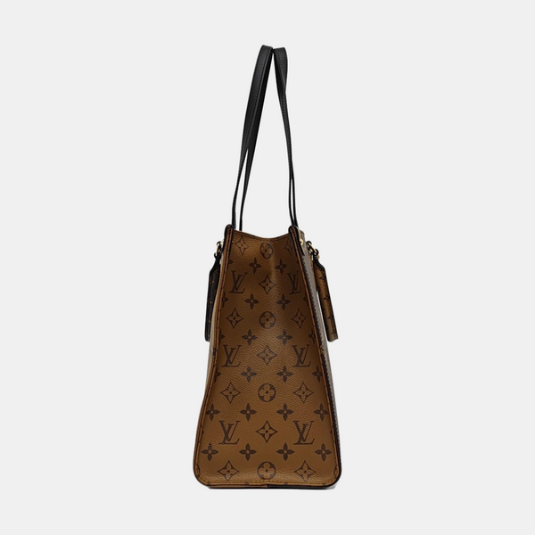 Authenticated pre-owned ONTHEGO MM Monogram Coated Canvas Brown - Tote Bag at Looply