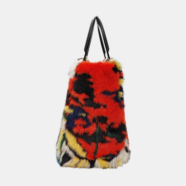 Lady Dior Medium Fur Multicolor