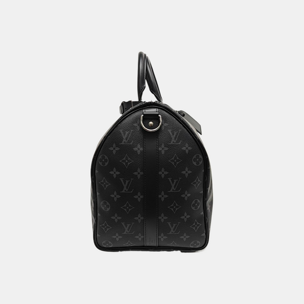 KEEPALL 45 Monogram Coated Canvas Black
