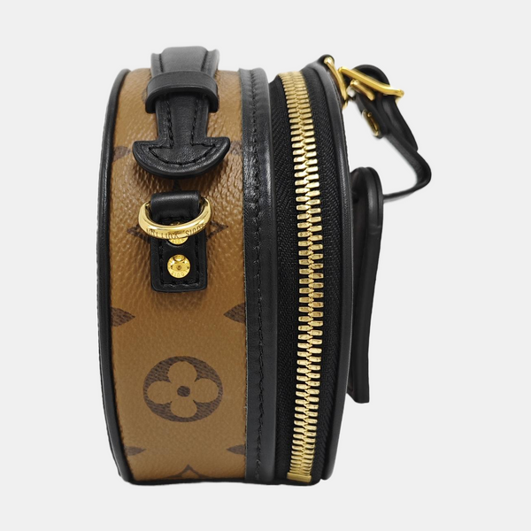 BOITE CHAPEAU Mini Monogram Coated Canvas Brown