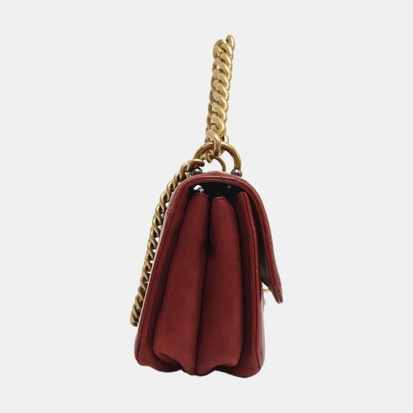 Quilted Calfskin Shoulder Bag Red
