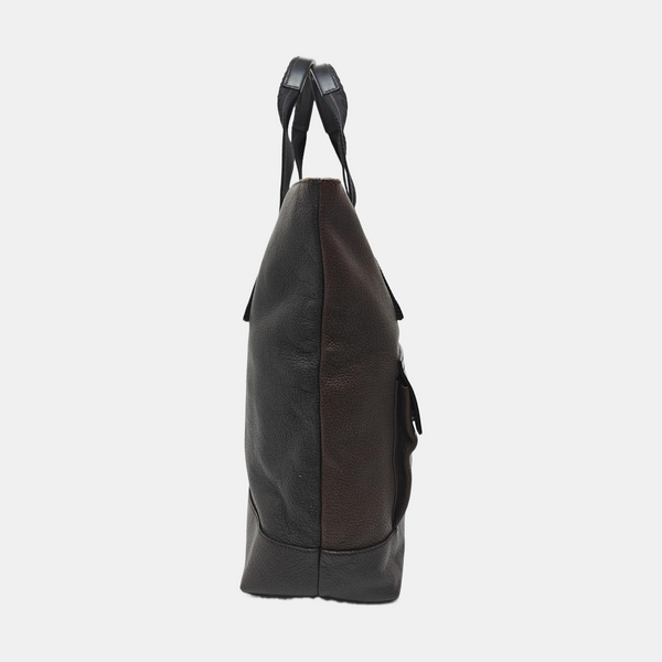 Calfskin Top Handle Bag Brown
