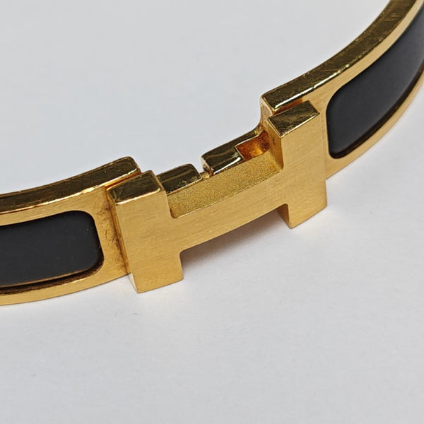 Clic Hh Metal Black Bangle