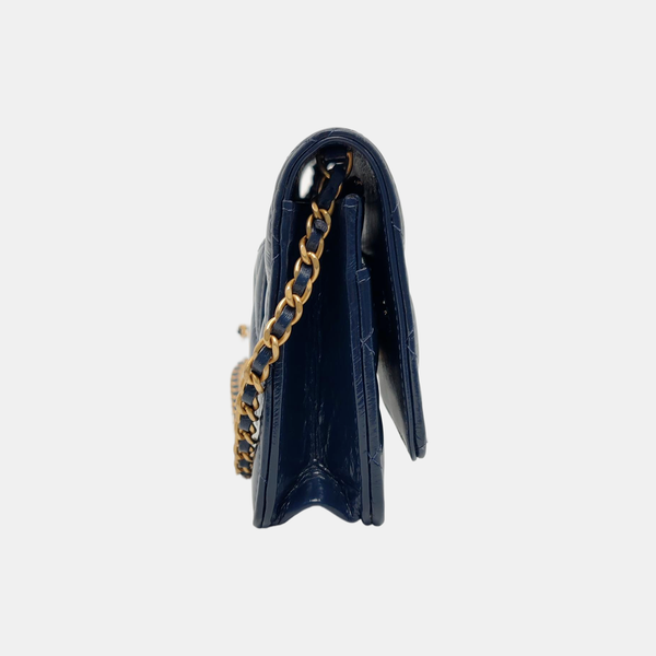 WOC Quilted Calfskin Blue