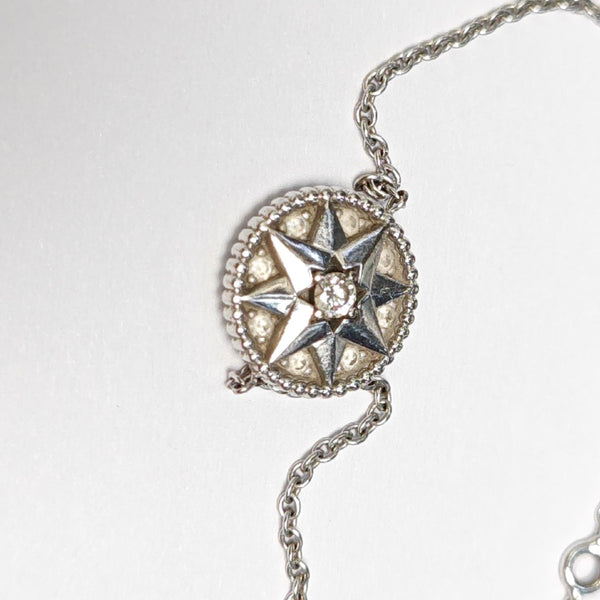 Rose Des Vents 18k White Gold Silver Bracelet