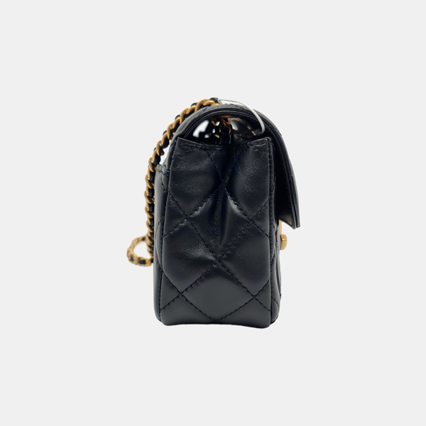 Mini Quilted Lambskin Black