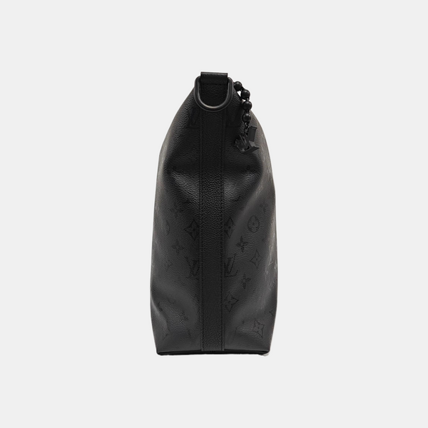 Monogram Coated Canvas Shoulder Bag Black