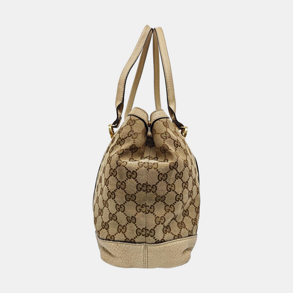 Monogram Canvas Tote Bag Brown