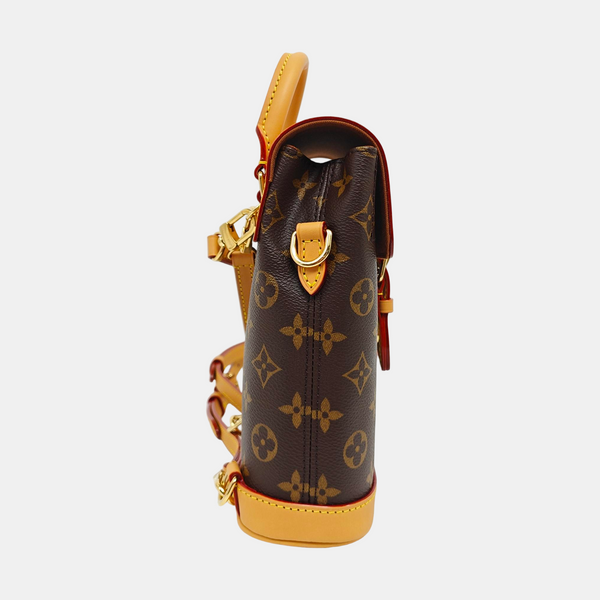 SOHO Mini Monogram Coated Canvas Brown