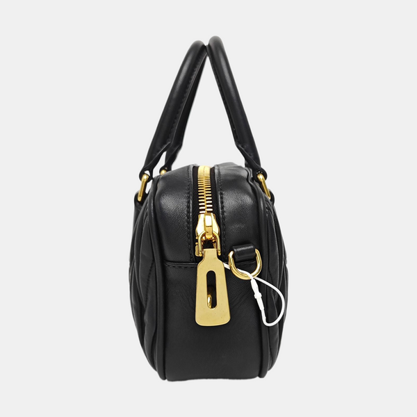 Arcadie Matelassé Small Quilted Lambskin Black