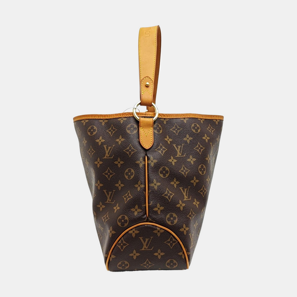 Monogram Coated Canvas Top Handle Bag Brown