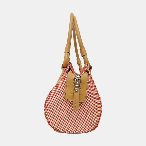 Canvas Top Handle Bag Red
