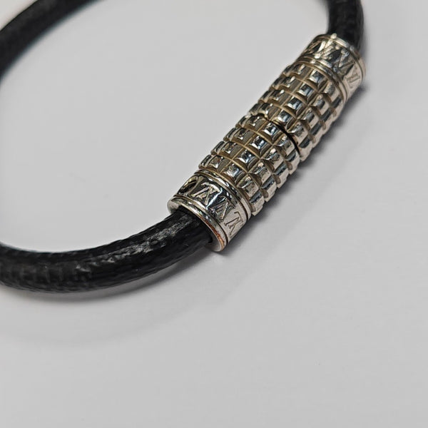 Coated Canvas Black Bangle