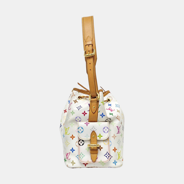 LV × TM NÉONOÉ MM Monogram Coated Canvas White
