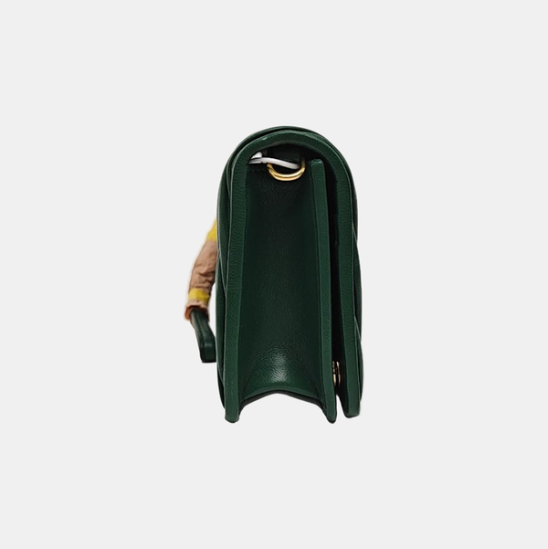 My Miu Quilted Lambskin Green