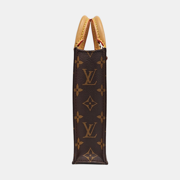 SAC PLAT Mini Monogram Coated Canvas Brown