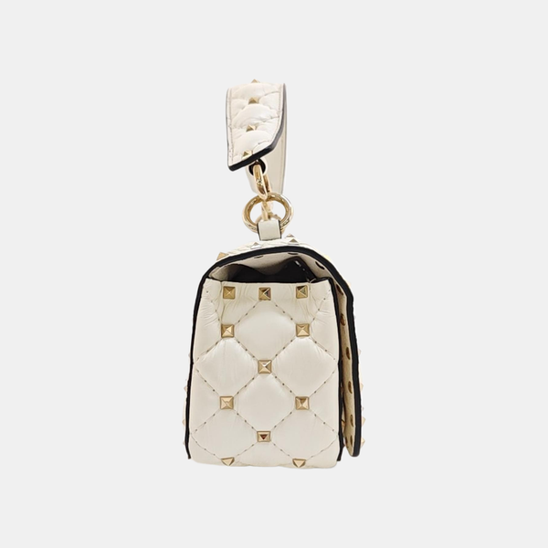 Spike Up Quilted Lambskin White