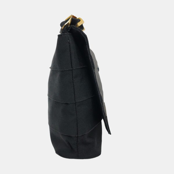 Fabric Shoulder Bag Black
