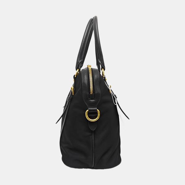 Canvas Top Handle Bag Black