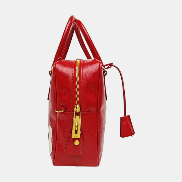 Patent Leather Shoulder Bag Red