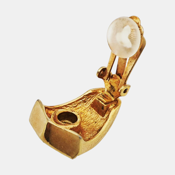 Metal Gold Clip On Earrings
