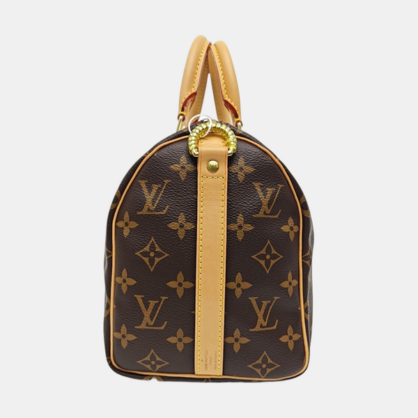 SPEEDY 25 Monogram Coated Canvas Brown