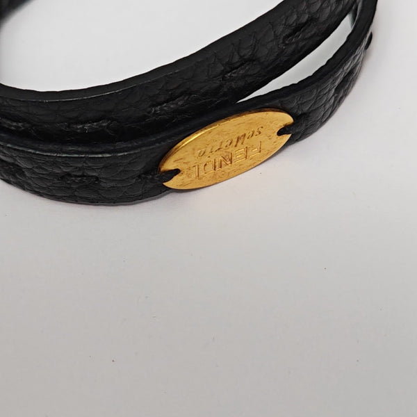 Leather Black Bangle