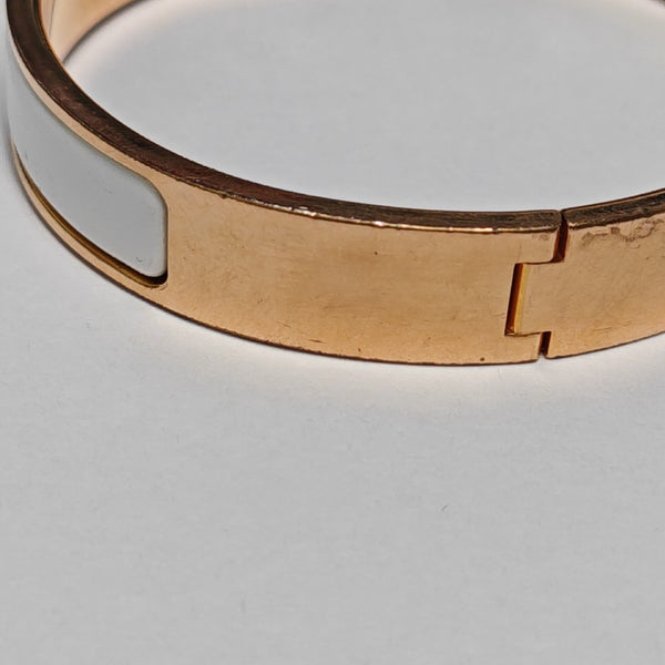 Clic H Metal Rose Gold Bangle