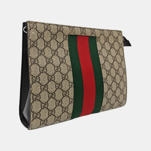 GG Supreme Monogram Coated Canvas Black