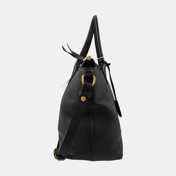 Vitello Phenix Camera Bag Saffiano Calfskin Black