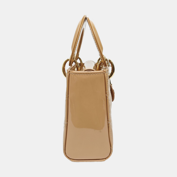 Lady Dior Mini Cannage Patent Leather Pink