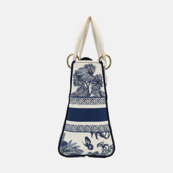 Lady Dior Medium Canvas White