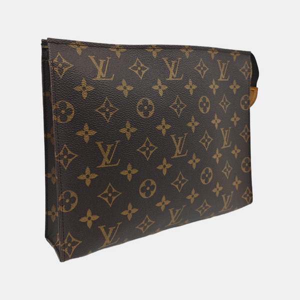 TOILET POCKET 26 Monogram Coated Canvas Brown