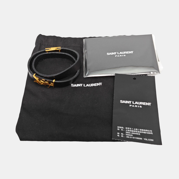Leather Black Bangle