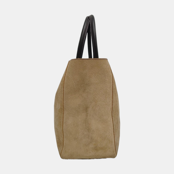 Suede Shoulder Bag Beige