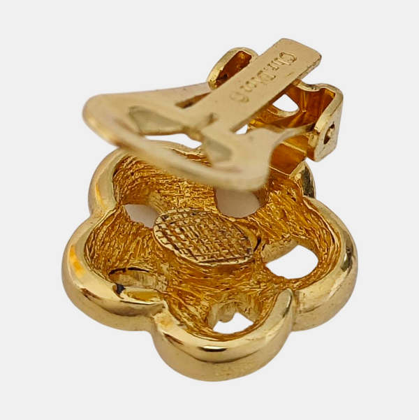 Metal Gold Clip On Earrings