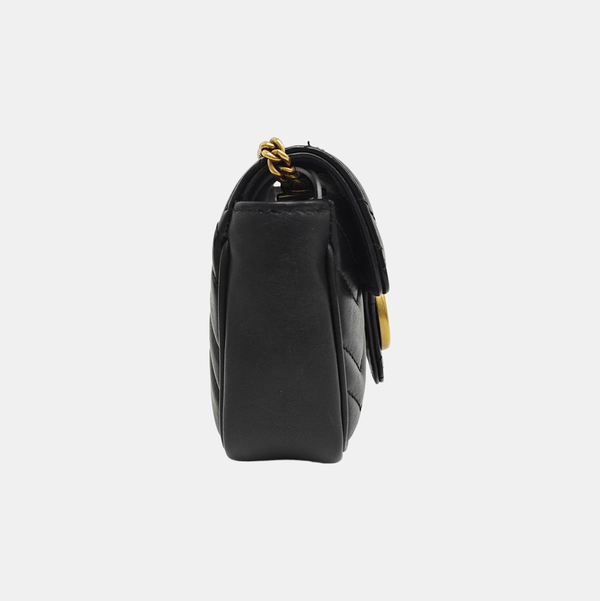GG Marmont Mini Quilted Calfskin Black