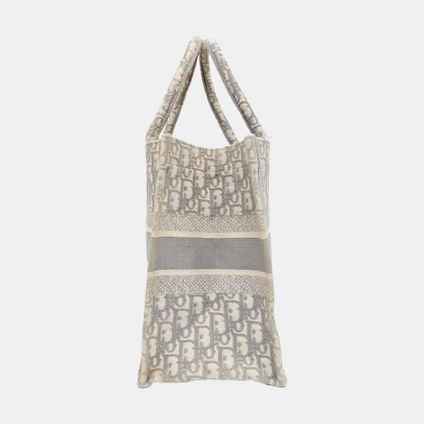 Book Tote Medium Oblique Canvas Gray