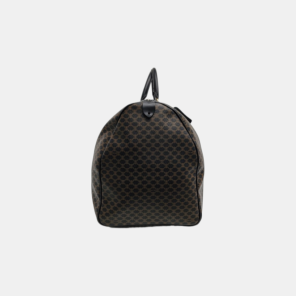 Coated Canvas Top Handle Bag Brown
