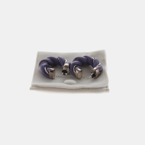 Pendientes Morados de Cuero