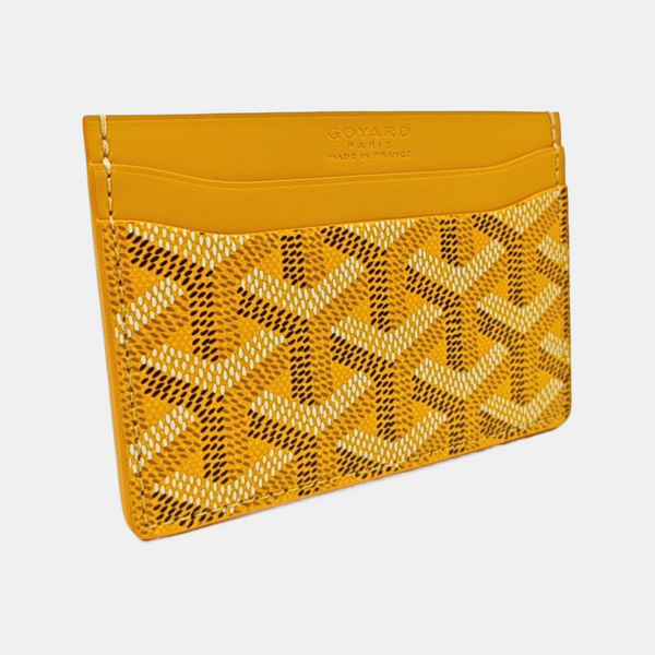 Coated Canvas Card Holder Yellow