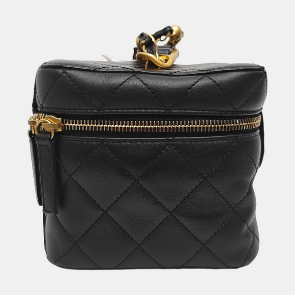 Quilted Calfskin Shoulder Bag Black