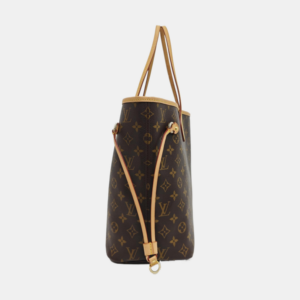 NEVERFULL MM Monogram Coated Canvas Brown