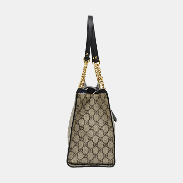 Padlock Medium Monogram Coated Canvas Beige