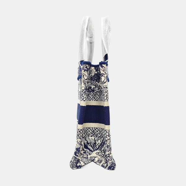 Book Tote Mini Fabric Blue
