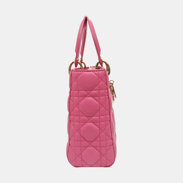 Lady Dior Small Cannage Lambskin Red