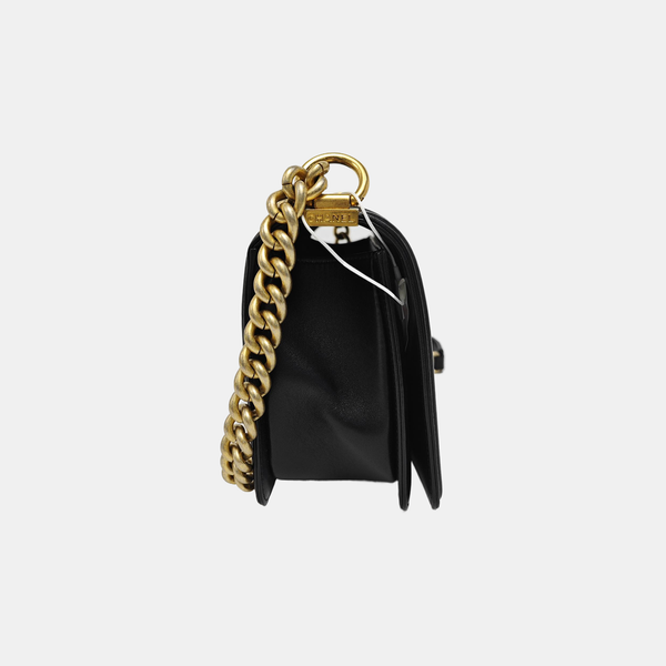 BOY CHANEL Medium Chevron Lambskin Black