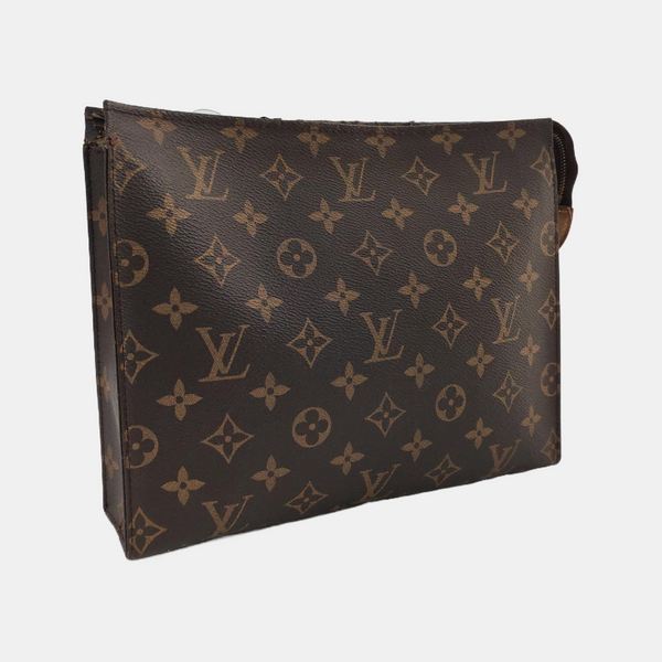 TOILET POCKET 26 Monogram Coated Canvas Brown